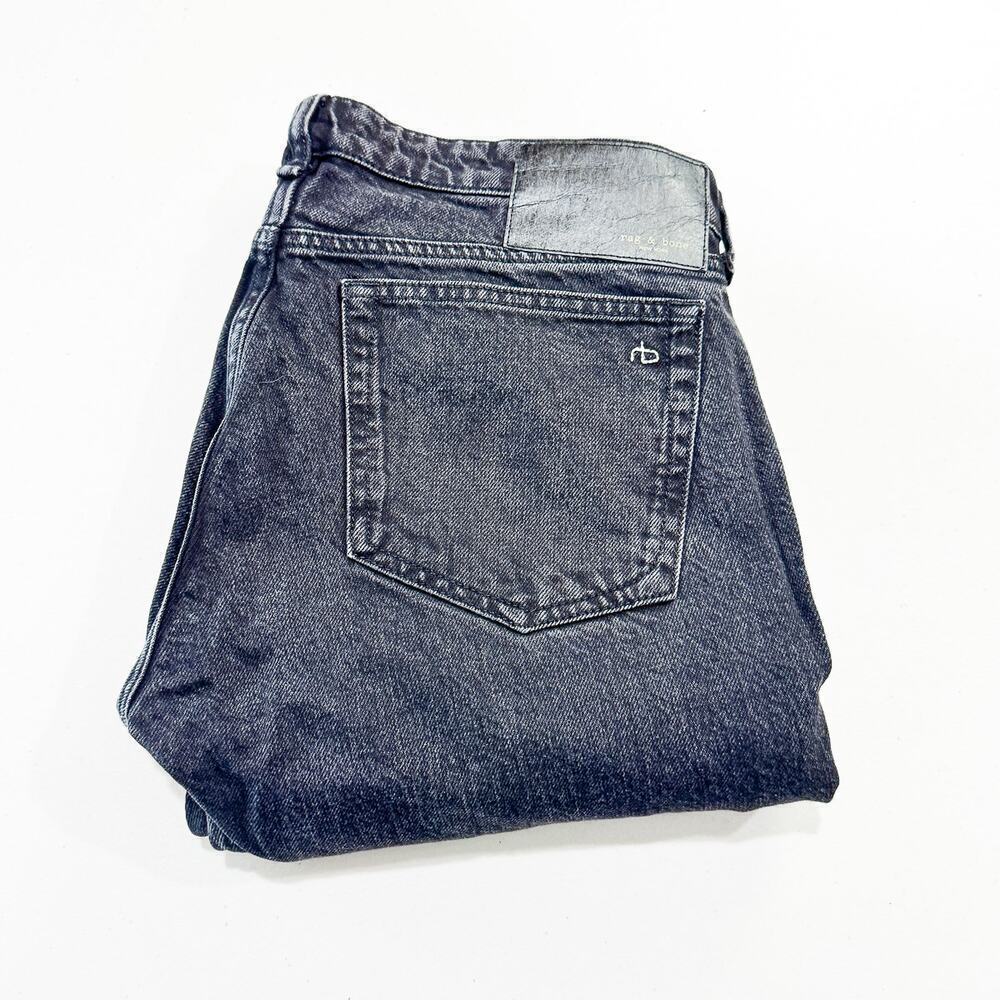 Rag & Bone Dre Low-Rise Slim Boyfriend Button Fly Denim Jeans Raw Hem Size 28